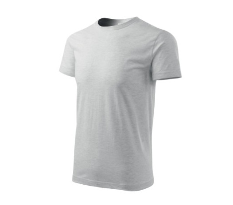 Tričko pánske MALFINI® Basic 129 svetlosivý melír veľ. 3XL