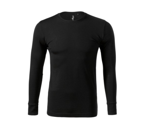 Tričko pánske MALFINI Premium® Merino Rise LS 159 čierna veľ. 2XL