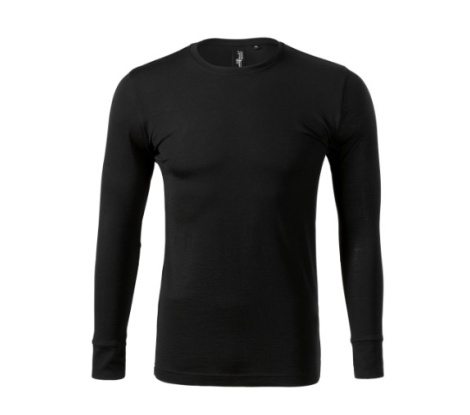 Tričko pánske MALFINI Premium® Merino Rise LS 159 čierna veľ. XL