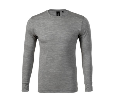 Tričko pánske MALFINI Premium® Merino Rise LS 159 tmavosivý melír veľ. XL