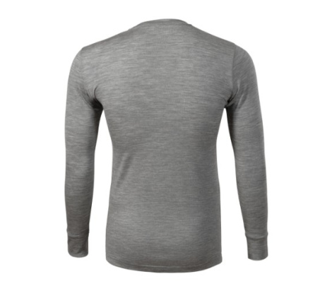 Tričko pánske MALFINI Premium® Merino Rise LS 159 tmavosivý melír veľ. XL