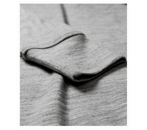Tričko pánske MALFINI Premium® Merino Rise LS 159 tmavosivý melír veľ. 3XL