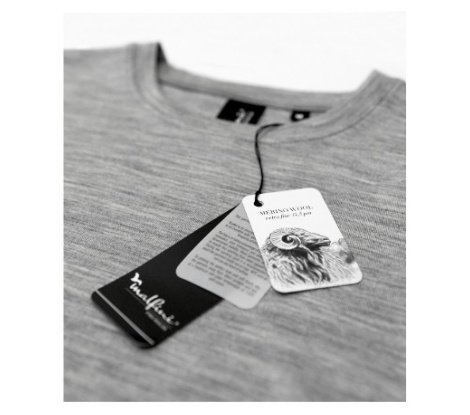 Tričko pánske MALFINI Premium® Merino Rise LS 159 tmavosivý melír veľ. 2XL