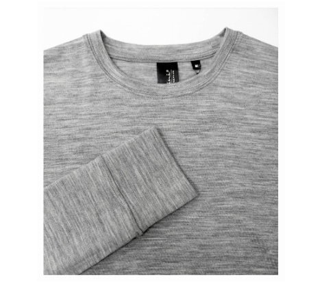 Tričko pánske MALFINI Premium® Merino Rise LS 159 tmavosivý melír veľ. 3XL
