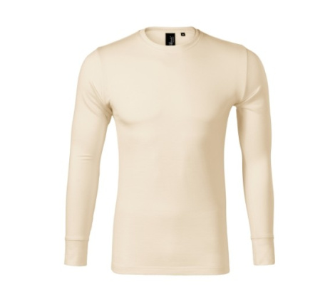 Tričko pánske MALFINI Premium® Merino Rise LS 159 mandľová veľ. XL