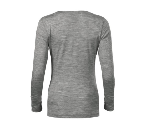 Tričko dámske MALFINI Premium® Merino Rise LS 160 tmavosivý melír veľ. XL