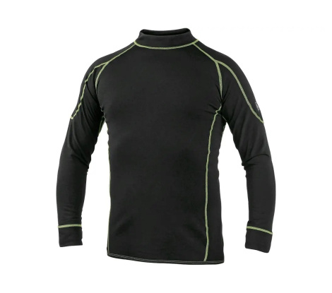 Tričko REWARD, funkční, dlouhý rukáv, pánské, černo-zelené, vel. XL