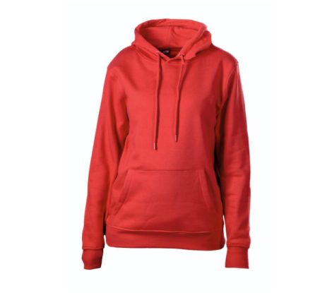 Dámska mikina Hoodie s kapucňou a klokankou červená S