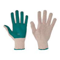 SCOTER 7 zelené rukavice bavl.máč.PVC