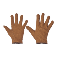 EGRET 7 rukavice úplet - vinyl hnedé