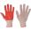 SCOTER 8 červené rukavice bavl.máč.PVC
